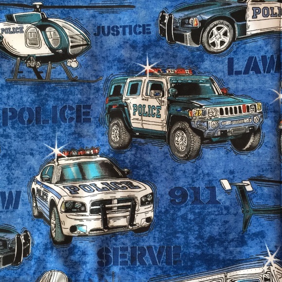 Back The Blue đź’™ Police / Law Enforcement Print Quilting Fabric - Picture 3 of 8